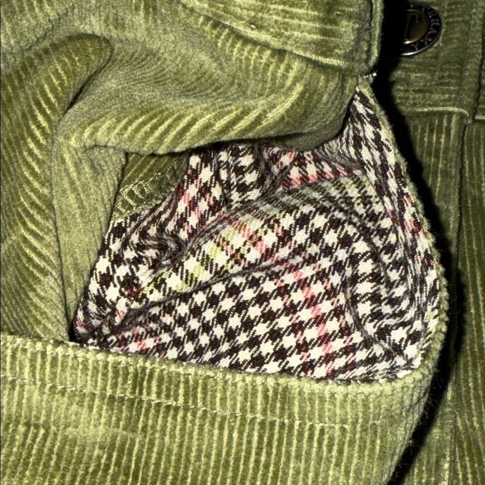 Tehama by Nancy Haley Olive Green Wide Leg Corduroy Pants SZ 14 - Picture 9 of 9